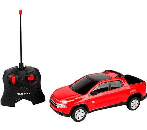 Carro Controle Remoto Fiat Toro 1:18 Vermelho - Cks 28082