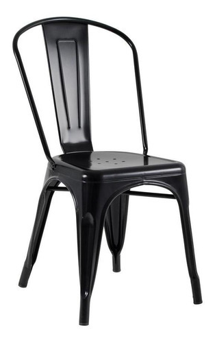 Cadeira Iron Tolix Preto Semibrilho Preto - Semibrilho