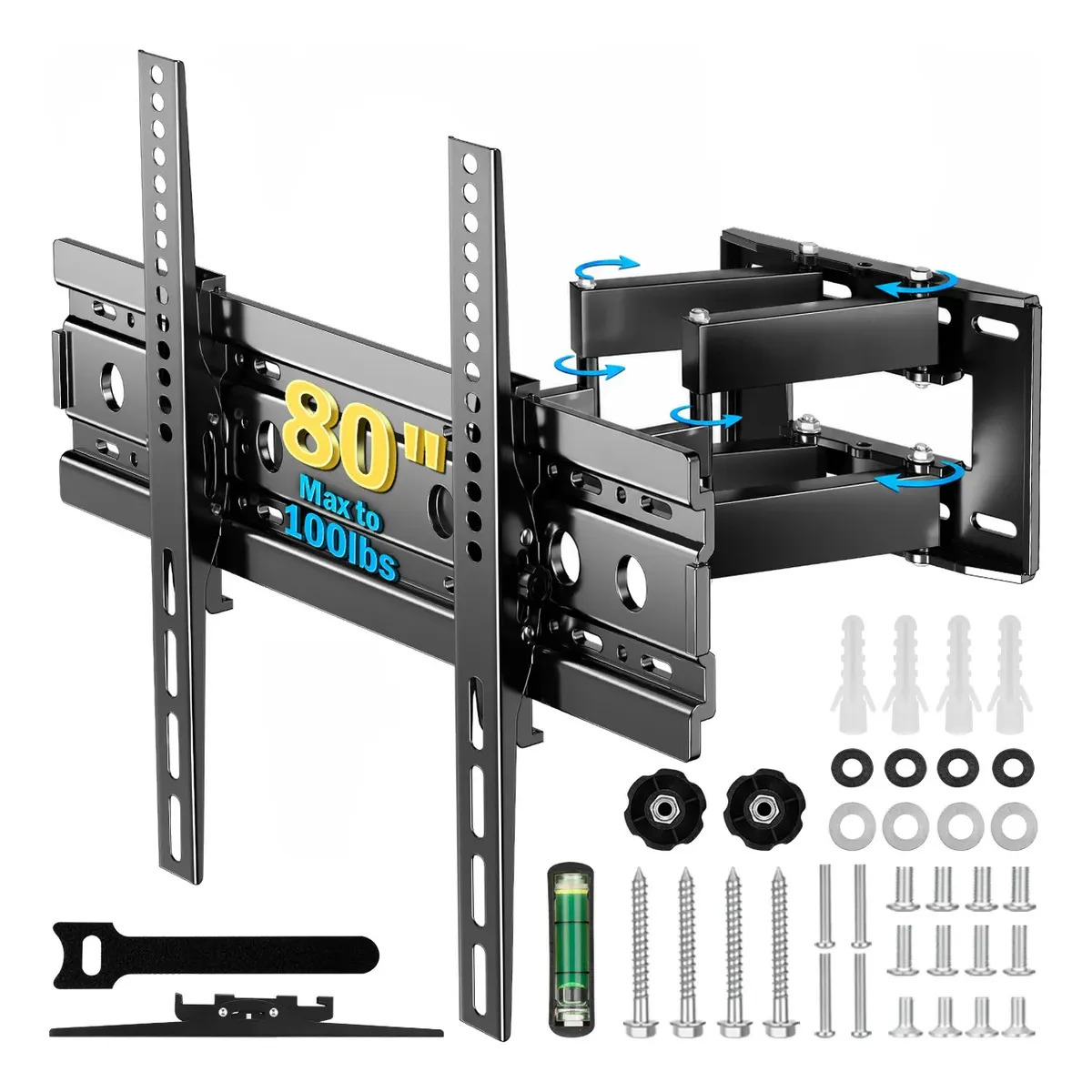 Soporte Base Tv Brazo Para 32-80 Pulgadas Pantallas Tv Monitor Zuszox, Soporte Giratorio E Inclinable, Soporte De Movimi