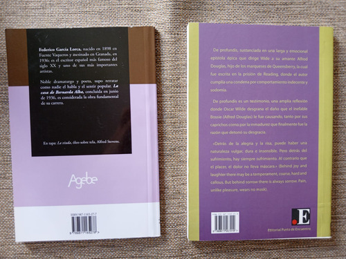 Lote X 2 Libros: Casa Bernarda Alba + De Profundis - Agebe