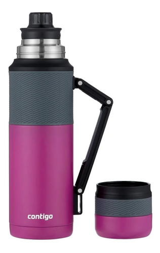 Imagen 5 de 10 de Termo Contigo 1.2 Litro Color Fucsia Con Manija Libre Bpa