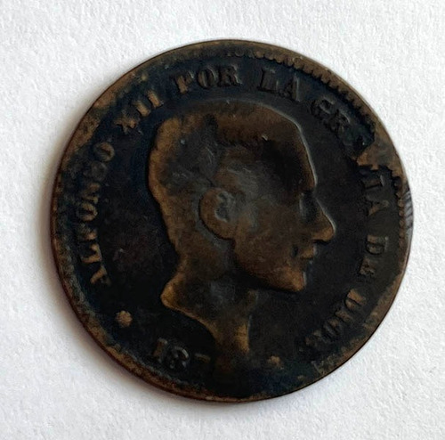Moneda Alfonso Xii España 5 Céntimos Año 1878