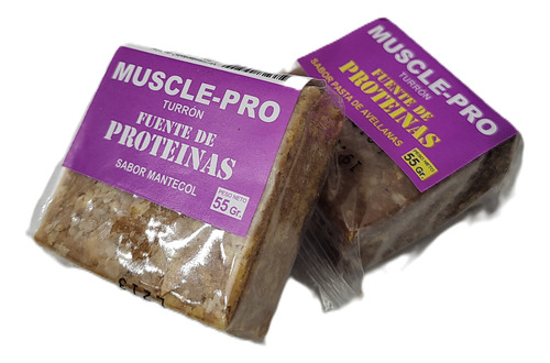 Turrón Proteico Musclepro Natural Sin Conservantes Caja X 12