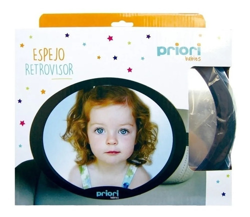 Imagen 2 de 5 de Espejo Retrovisor Ovalado Auto Bebé Priori Pp 1604