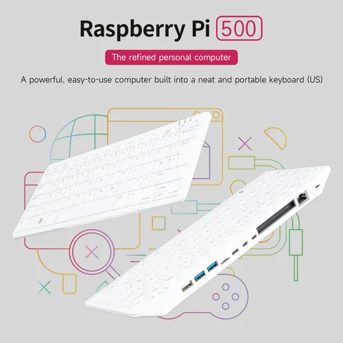 Kit Raspberry Pi 500 Waveshare Con 32gb Y Dual 4k