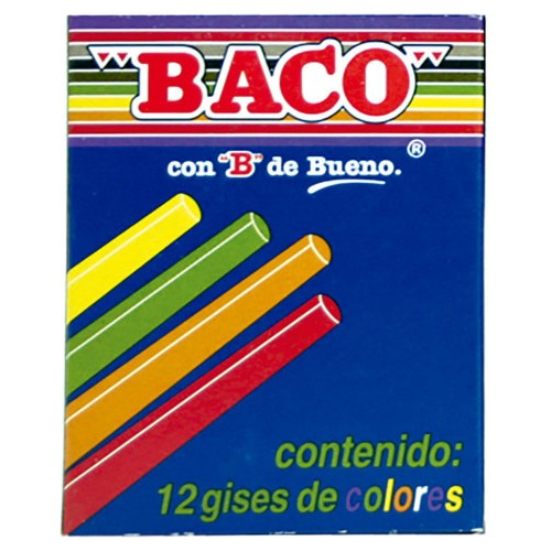 10 Cajas De Gises De Color Baco Con 12pz C/u