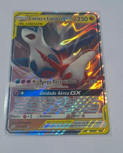 Kit Carta Pokémon Lendários Latias E Latios Golpe Fusão