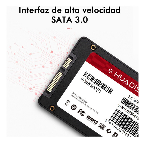Disco Duro Interno Huadisk Sata Ssd De 120 Gb Para Portátil