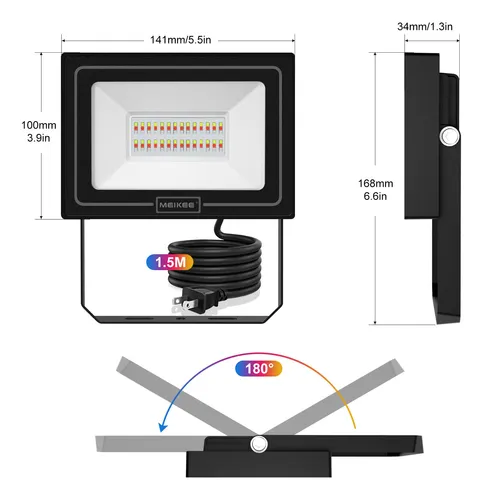 Meikee Luces De Inundacin Rgb De 25 W (paquete De 2)