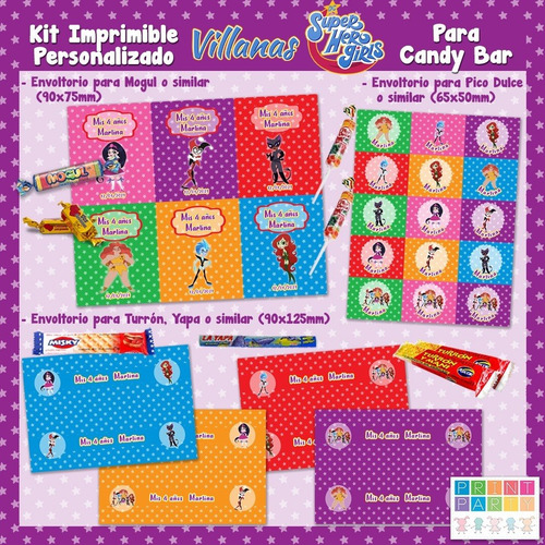 Villanas Dc Super Hero Girls Kit Imprimible Personalizado Cb