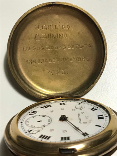 Antiguo Reloj De Bolsillo Marca Silvetta No Funciona (Usado)