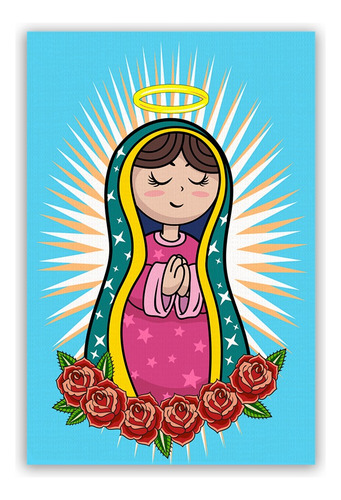 Cuadro Virgencita Guadalupe Canvas Niños Decorativo Moderno