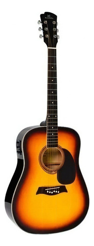 Violão Folk Elétrico Michael Aço Vmf360 Sunburst Destro