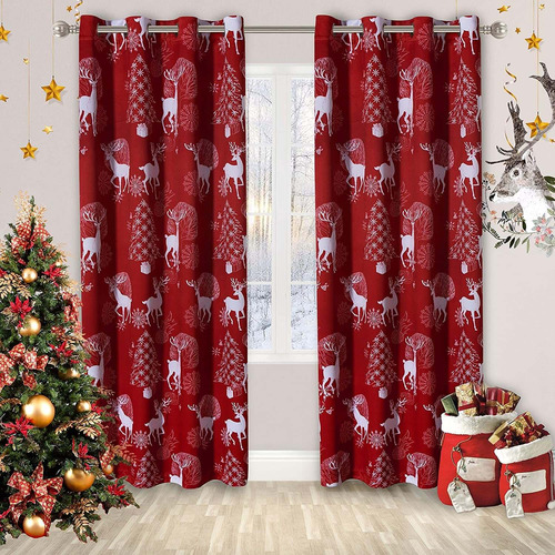 Cortinas Navideñas Lordtex, Color Negro, 1,3 X 2,4 M, 2 Unid