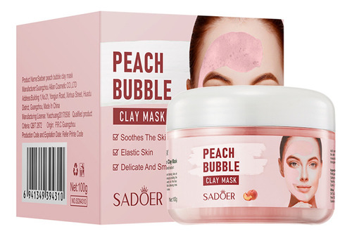 Máscara Blanqueadora Hidratada Peach Bubble The Skin Back Mo