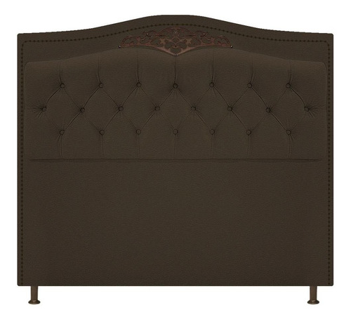 Kit Cabeceira E Calçadeira Yasmim 140 Cm Casal Corano Marrom