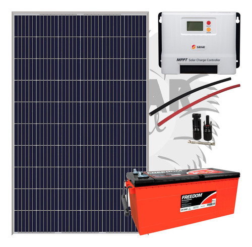 Kit Painel Solar 280w  C/ Bateria P/ Motorhome Kombi