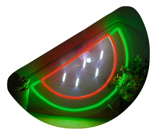 Letrero Led Neón Sandia Decorativo Luminoso 