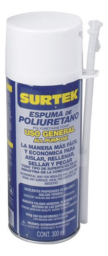 Surtek 113520 Espuma De Poliuretano Uso General, 300 Ml