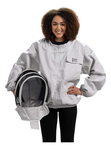 Chaqueta De Apicultor Bees Co K74 Algodón Natural M Blanca Color Diseño De La Tela Talle