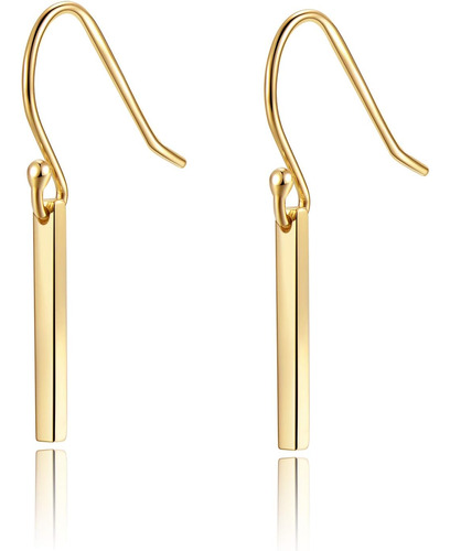 Pendientes Delgados Con Barra De Oro Pendientes Minimalistas