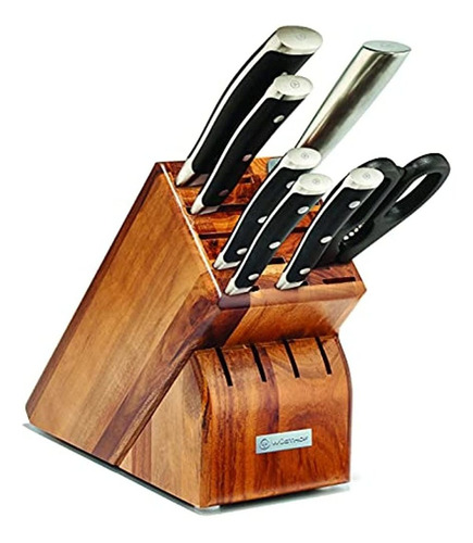 Wüsthof Classic Ikon Knife Block Set, 8-piece, Acacia,109037