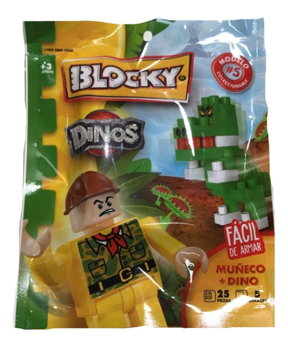 Blocky Coleccionable Dinos X25 Piezas (8917)