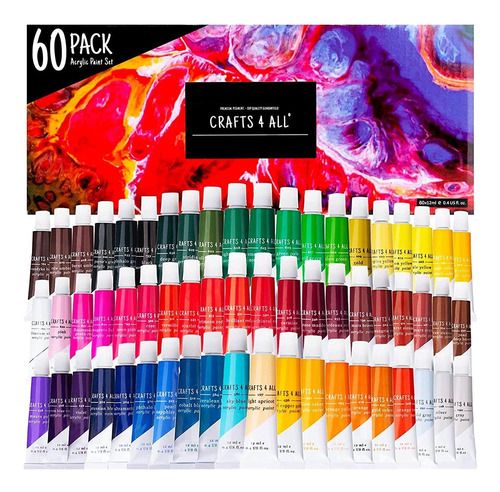 Imagen 1 de 10 de Pinturas Acrilicas P/ceramica Madera Vidrio No Toxica Set 60