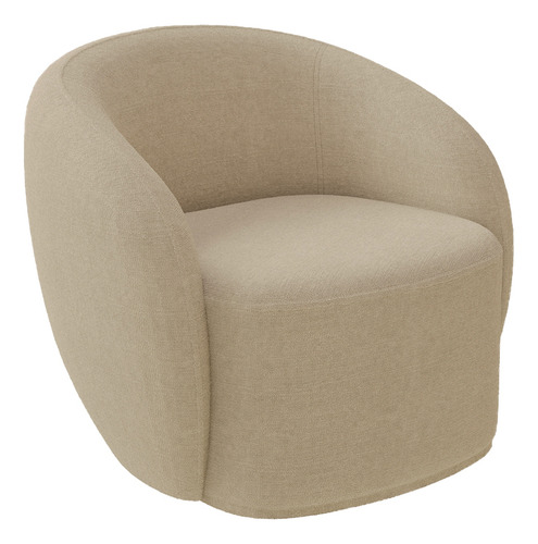 Kit 2 Poltronas Decorativas Íbis Bouclê Bege G33 - Gran
