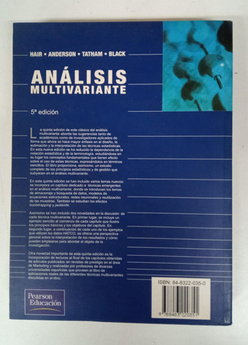 Analisis Multivariante - Hair / Anderson / Tatham / Black (Usado)