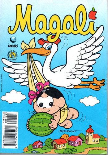 Magali N° 122 - 36 Páginas - Em Português - Editora Globo - Formato 13 X 19 - Capa Mole - 1994 - Bonellihq Cx177 E23