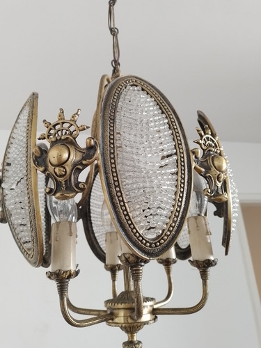 Lustre Candelabro Antigo A Cobreado Muitos Lindos O Val (Usado)