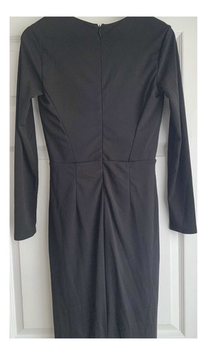 Vestido Largo Fiesta Manga Larga Tajo Escote H&m Mujer Nuevo