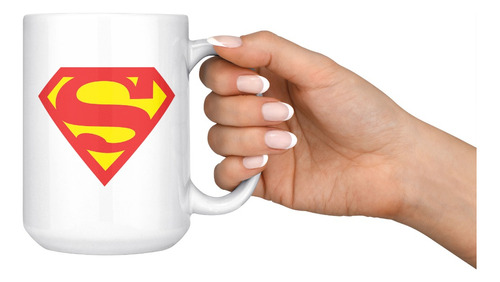 Taza Grande 15 Onzas Super Man Personalizable