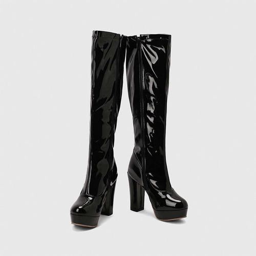 Botas De Tacón Alto Hasta La Rodilla De Moda Para Mujer Mult