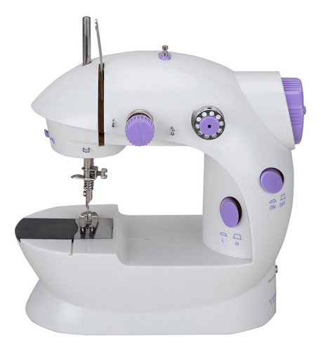 Máquina Electrica De Coser Recta Portable Blanca 220v Pampa Color Blanco