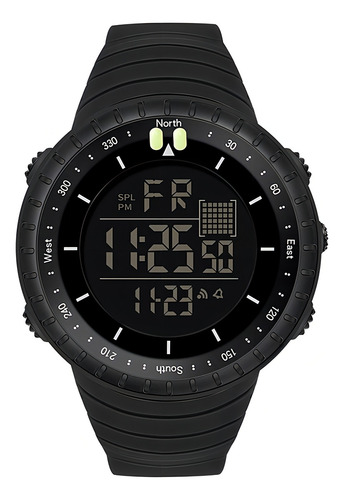 Relógio de pulso digital Sanda 6071 com corria de tpu fondo preto