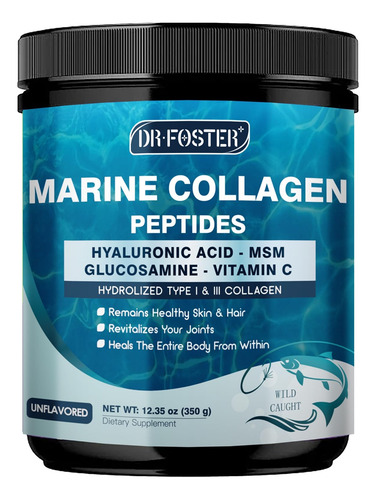 Marine Collagen Peptides Powder Drfoster W/ Msm + Gc 35 Serv