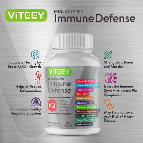 Viteey Multivitamínico Defensa Inmune 11-en-1 60 Cápsulas