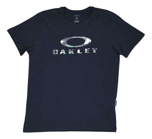 Camisa Masculina Oakley Logotipo O-bark Tee Black/yellow