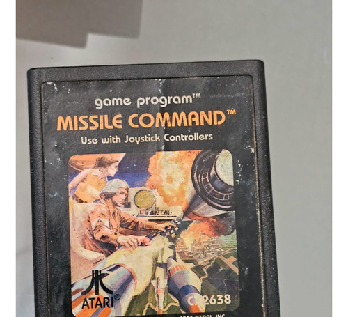 Missile Command Juego Para Atari 2600 Etiqueta Dañada