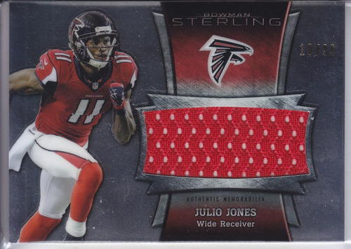 2013 Bowman Sterling Jersey Julio Jones 10/99 Wr Falcons