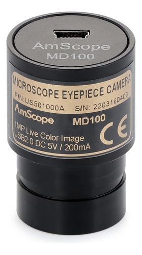 Amscope - Cámara De Microscopio Digital Cmos De Color Usb .