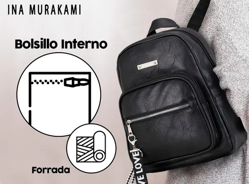 Mochila Antirrobo Dama Urbana Cuero Pu Reforzada Diseño Moda