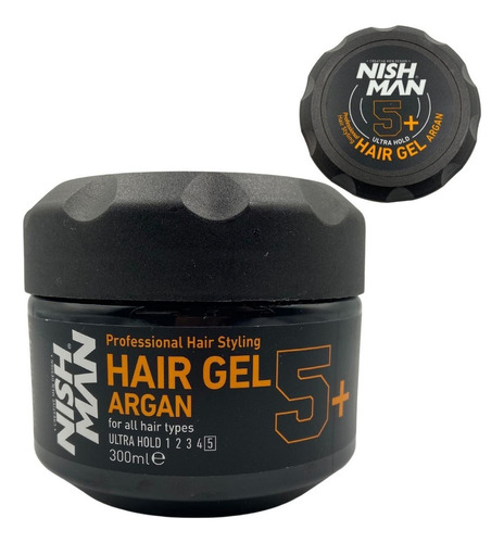 Hair Styling Gel Argan Cabello 5+ Extra Fuerte 300ml Nishman