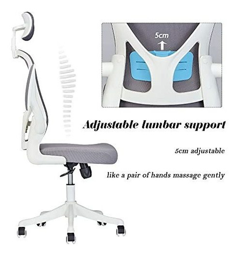 Imagen 4 de 9 de Silla De Oficina Ergonómica Omusa-pdi, Silla De Computadora