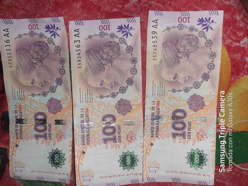 Billetes Serie Aa Evita Circulado