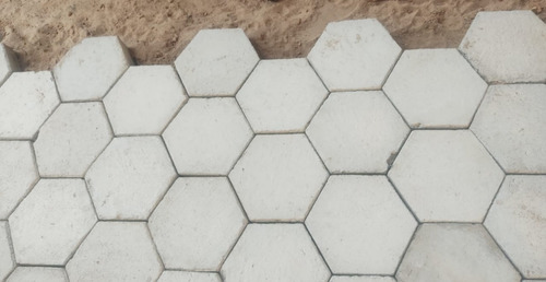 Forma Bloquete Bloco Sextavado Inteiro Meia Piso Cimento