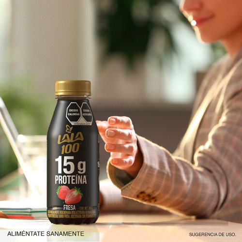 Lala 100 Leche Sin Lactosa Sabor Fresa. 20 Pzas De 330 Ml