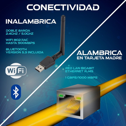 Pc Trabajo Intel Core I5 12400 16g Ram 500 Ssd Completa Wifi